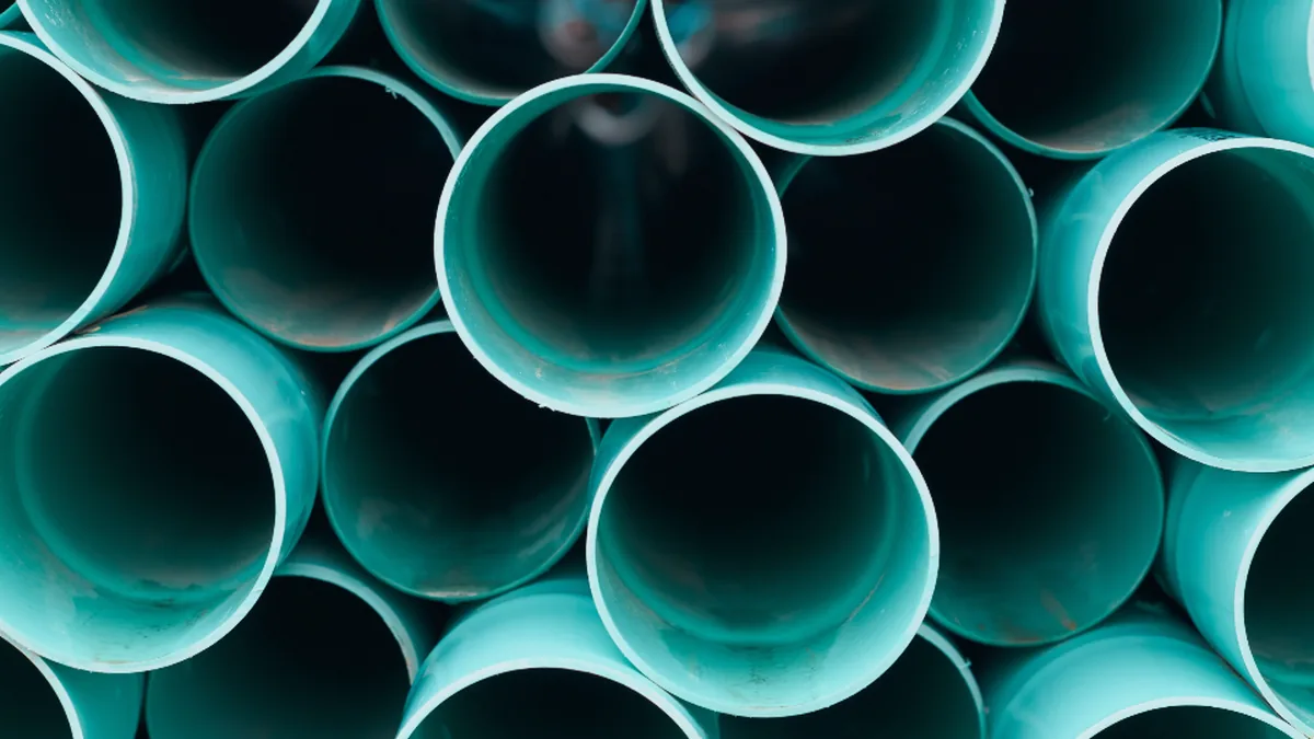 Stacked sewer and drainage pipe, Murrieta, CA