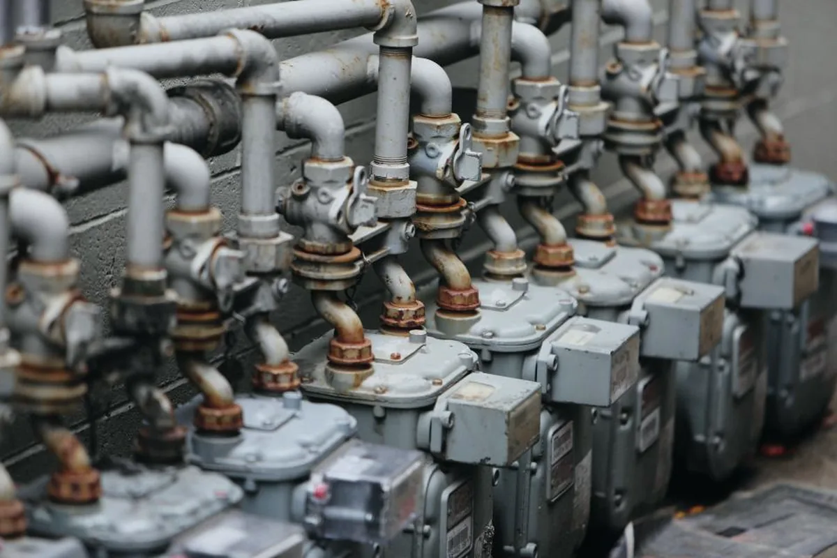 Residential pipework and water meters on a Murrieta property