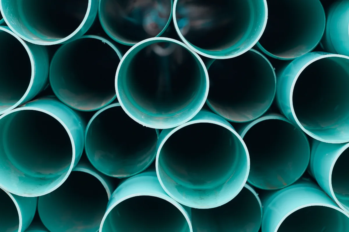Stacked sewer and drainage pipe, Murrieta, CA